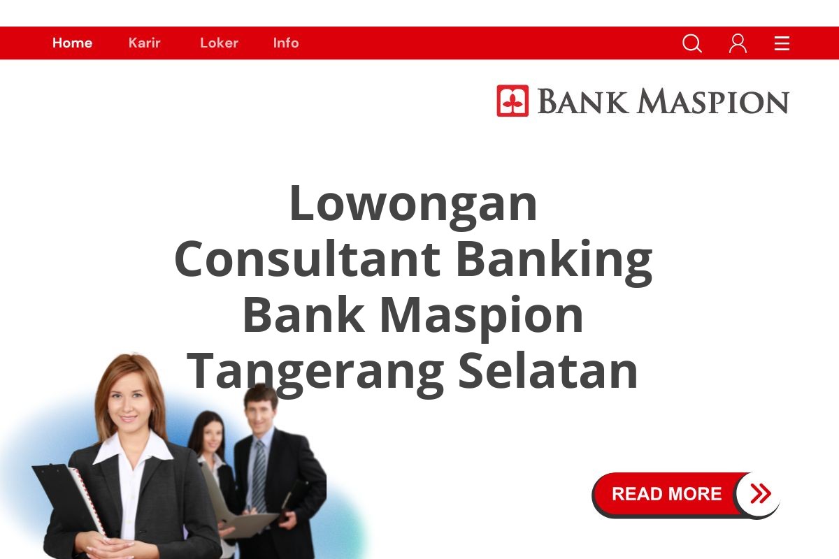 Lowongan Consultant Banking Bank Maspion Tangerang Selatan