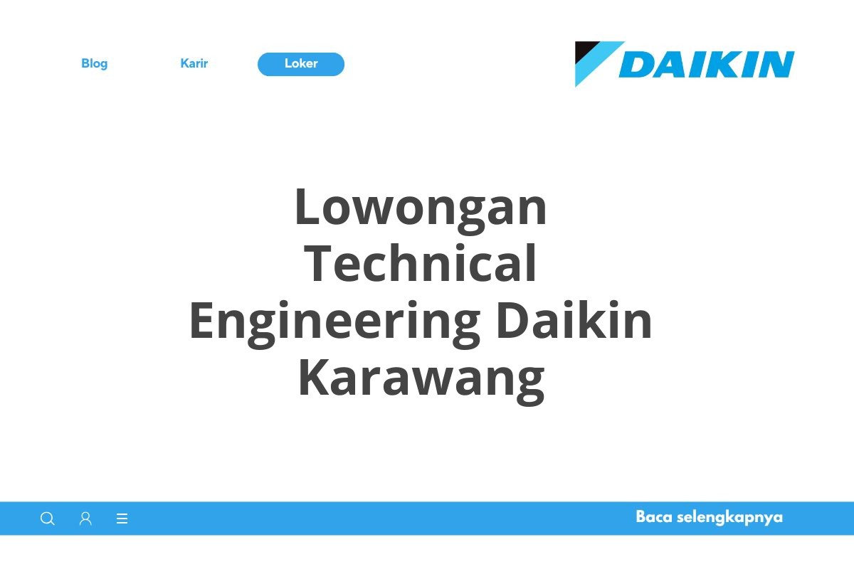 Lowongan Technical Engineering Daikin Karawang
