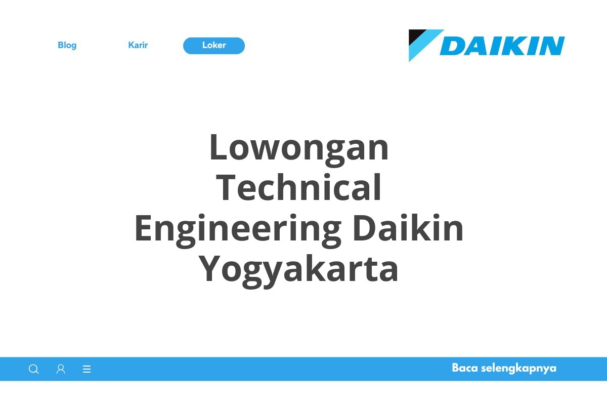 Lowongan Technical Engineering Daikin Yogyakarta